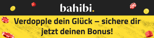 Bonus Banner mit Casino Chips und Hinweis auf doppeltes Glück