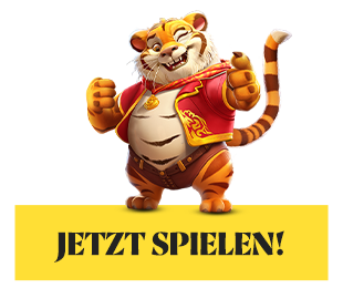 Tiger Figur mit Goldmedaille und Jetzt Spielen Button