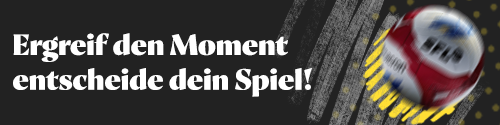 Sport Banner mit Ball in Bewegung und motivierendem Text